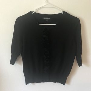 Small EXPRESS Black Cardigan Sweater w/ Rosettes